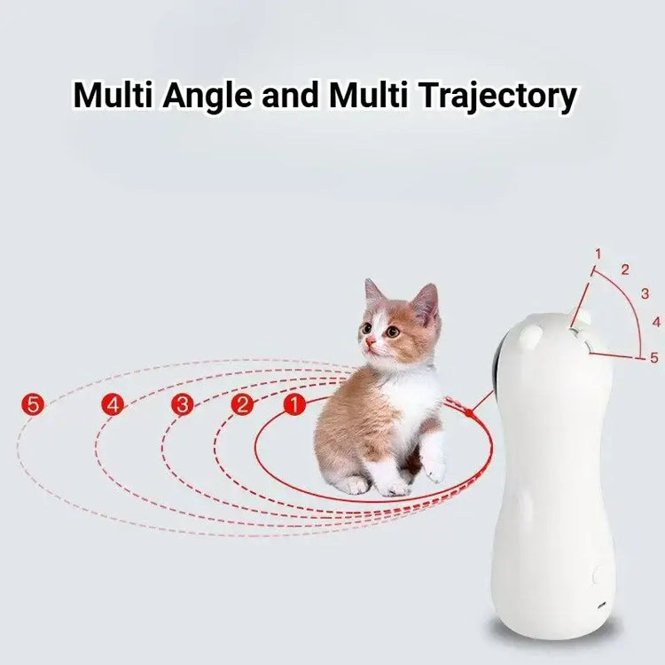 Automatic Laser Cat Toy with Spinning Laser and Smart Timer -Interactive Play Mode Adjustable Speed,15-Minute Timer
