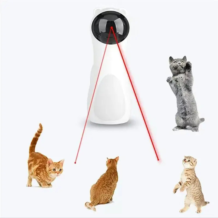 Automatic Laser Cat Toy with Spinning Laser and Smart Timer -Interactive Play Mode Adjustable Speed,15-Minute Timer