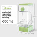 Automatic Parrot Feeder Splash-Proof Large Capacity House-Shaped Small Pet Feeding Supplies - green