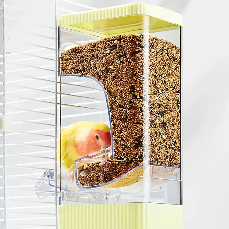 Automatic Parrot Feeder Splash-Proof Large Capacity House-Shaped Small Pet Feeding Supplies