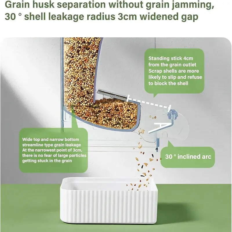 Automatic Parrot Feeder Splash-Proof Large Capacity House-Shaped Small Pet Feeding Supplies