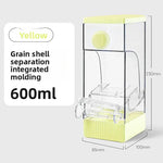 Automatic Parrot Feeder Splash-Proof Large Capacity House-Shaped Small Pet Feeding Supplies - white