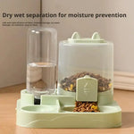 Automatic Pet Bowl For Cats - 2-in-1 Feeder & Water Dispenser Non-Slip Cat Bowl Suitable For Cats & Small Dogs