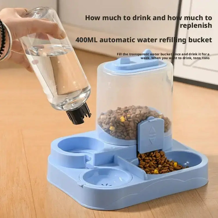 Automatic Pet Bowl For Cats - 2-in-1 Feeder & Water Dispenser Non-Slip Cat Bowl Suitable For Cats & Small Dogs