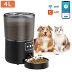Automatic Pet Feeder 4L Capacity Smart Timer Tuya Control Food Dispenser with Stainless Steel Bowl Dogs Cats Feeding