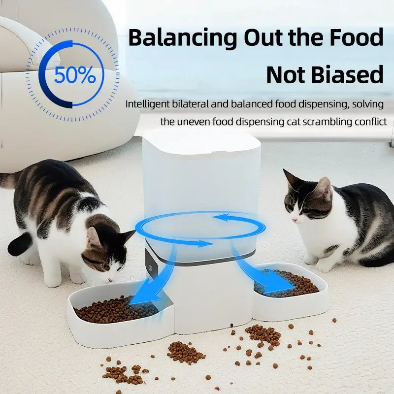 Automatic pet feeder 6L capacity smart timer Tuya control food dispenser with stainless steel bowl dog and cat feeding