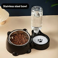 Automatic Pet Feeder and Water Dispenser Integrated Feeding System for Cats and Dogs,No Battery or Power Needed Slanted