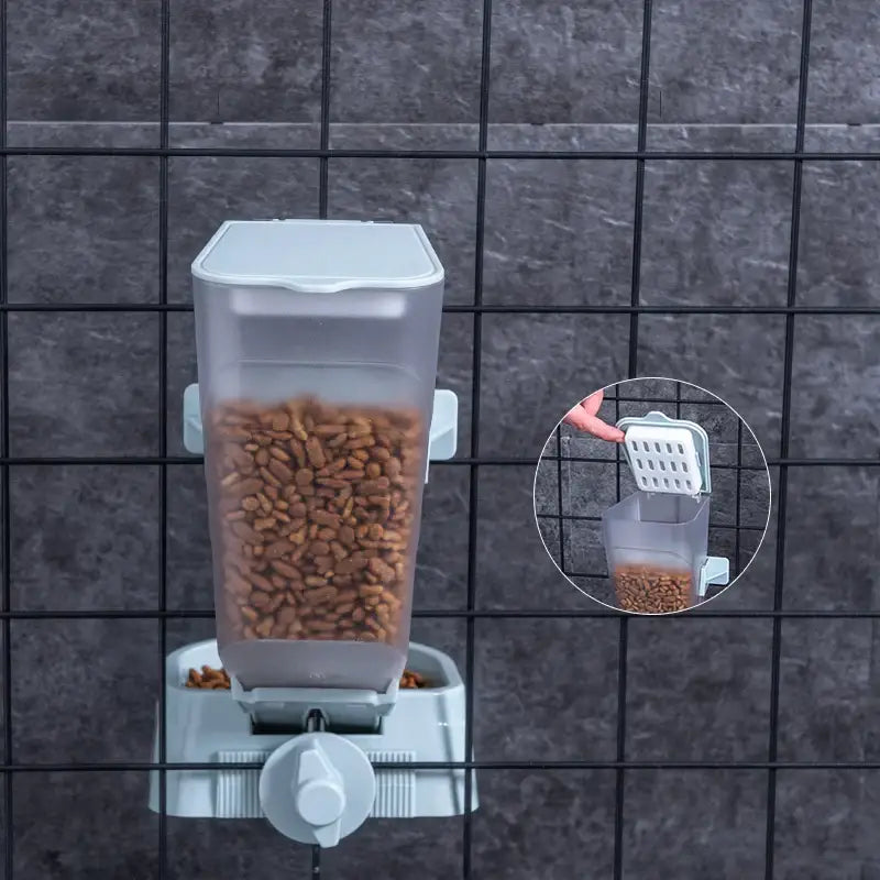 Automatic Pet Feeder Cage Hanging Bowl Water Bottle Food Container Dispenser For Puppy Cats Rabbit Birds Pet Feeding