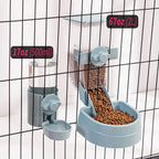 Automatic Pet Feeder Cage Hanging Bowl Water Bottle Food Container Dispenser For Puppy Cats Rabbit Birds Pet Feeding