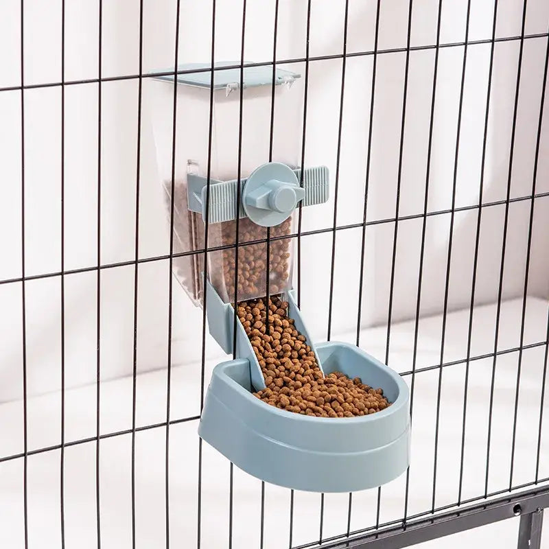 Automatic Pet Feeder Cage Hanging Bowl Water Bottle Food Container Dispenser For Puppy Cats Rabbit Birds Pet Feeding