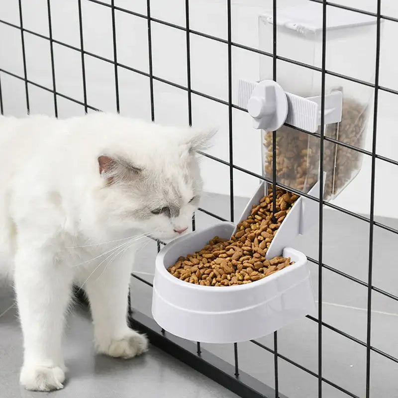 Automatic Pet Feeder Cage Hanging Bowl Water Bottle Food Container Dispenser For Puppy Cats Rabbit Birds Pet Feeding