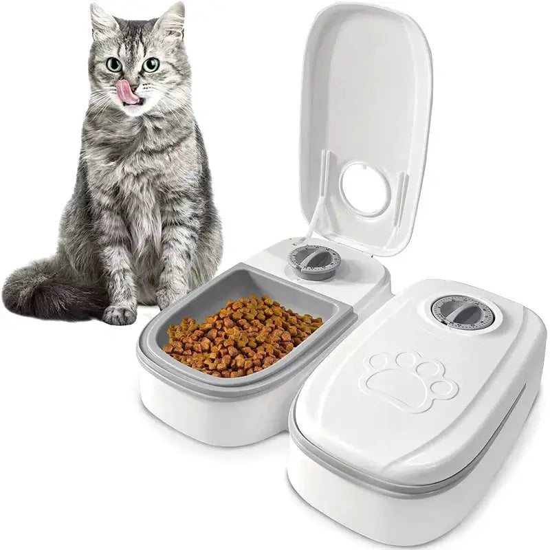 Automatic Pet Feeder For Cats And Small Dogs Dry Or Semi-Moist Pet Food Dispenser With 48-Hour Timer For Puppy Kitten