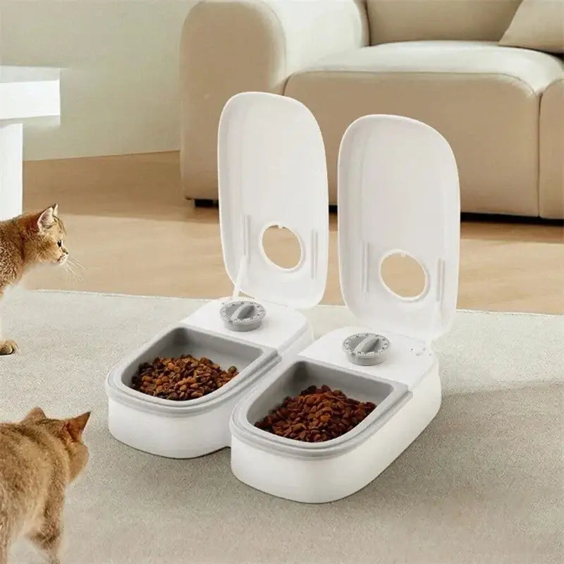 Automatic Pet Feeder For Cats And Small Dogs Dry Or Semi-Moist Pet Food Dispenser With 48-Hour Timer For Puppy Kitten