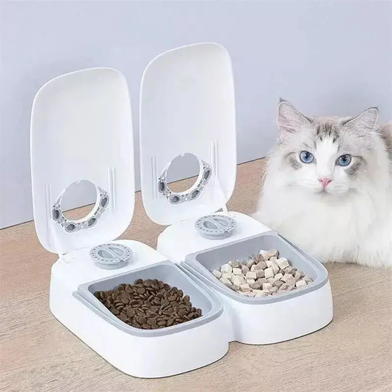 Automatic Pet Feeder For Cats And Small Dogs Dry Or Semi-Moist Pet Food Dispenser With 48-Hour Timer For Puppy Kitten
