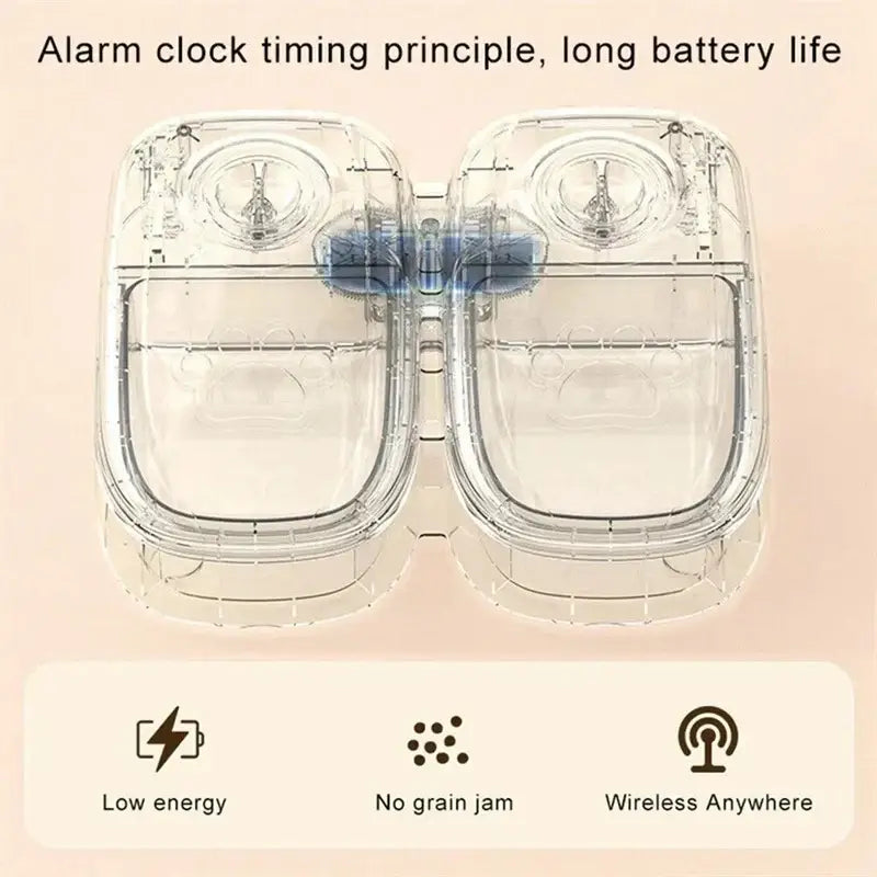 Automatic Pet Feeder For Cats And Small Dogs Dry Or Semi-Moist Pet Food Dispenser With 48-Hour Timer For Puppy Kitten