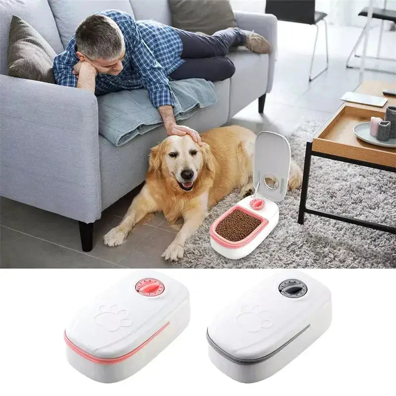 Automatic Pet Feeder For Cats And Small Dogs Dry Or Semi-Moist Pet Food Dispenser With 48-Hour Timer For Puppy Kitten