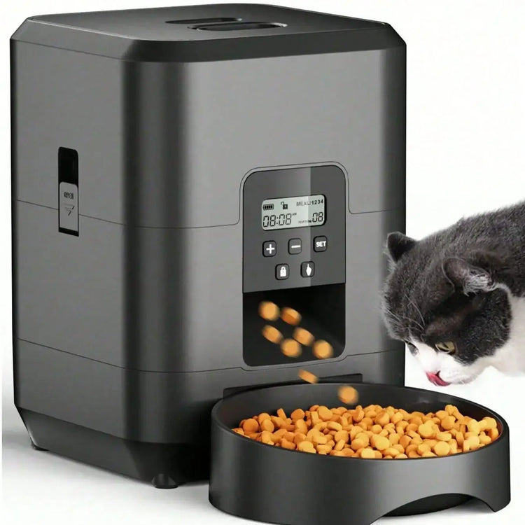 Automatic Pet Feeder Timed Food Dispenser 1-4 Meals Per Day Suitable For Cats & Small 2L Capacity Suitable For Dry Food