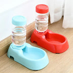 Automatic Pet Water Feeder Dispenser 2 in 1 Dog Cat Food Bowl Water Fountain Gravity Auto Feeding Watering Supplies