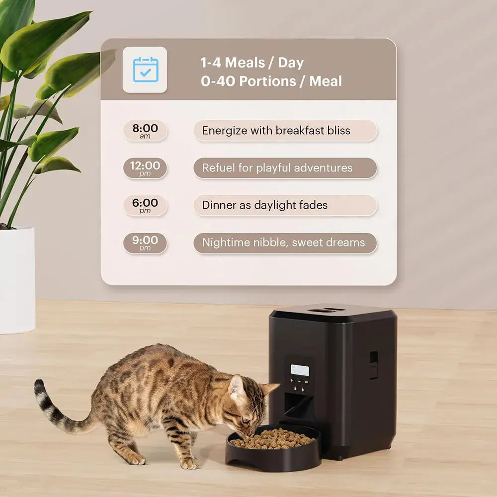 Automatic Smart Pet Feeder Timed Quantitative Cat Dog Food Dispenser Slow Feeding Bowl Anti-choke Pet Food Machine for