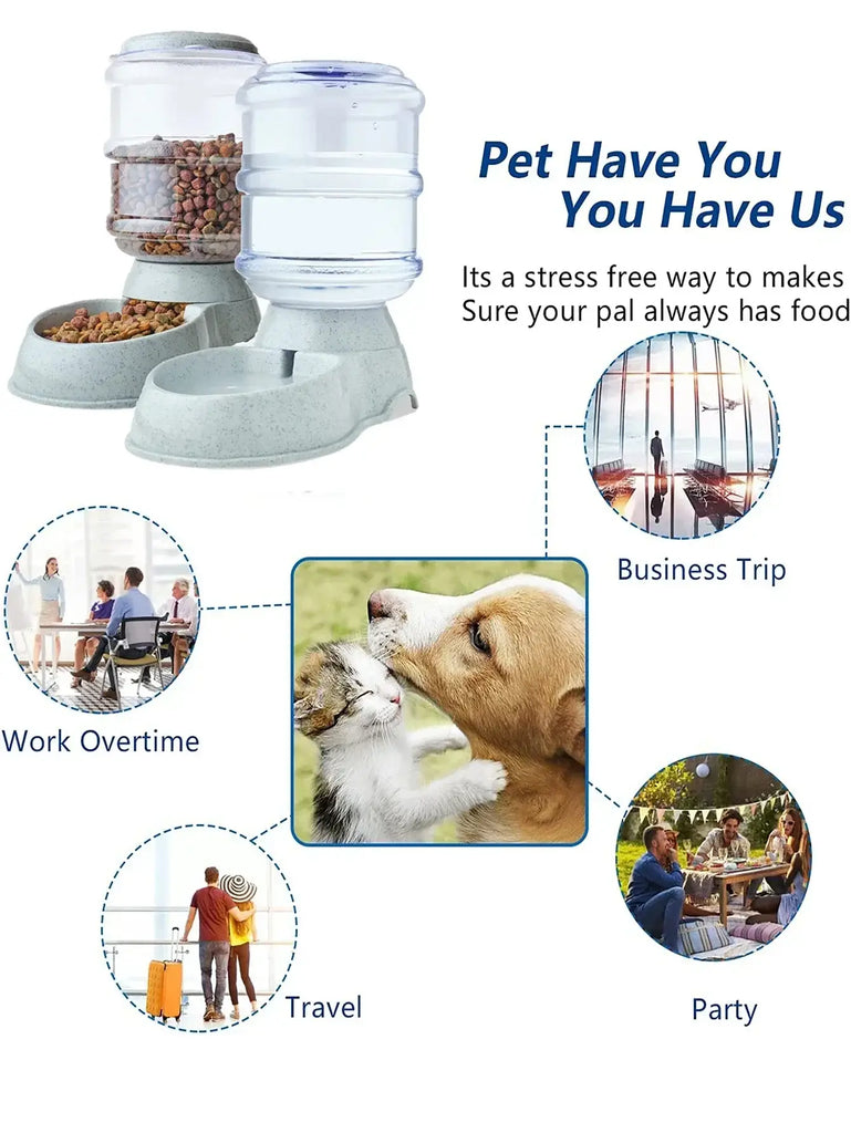 Automatic Water Dispenser Large Capacity Pet Feeder Small Dog Food Bowl Cat Feeder Drinking Bowl Pet Feeding Drinker