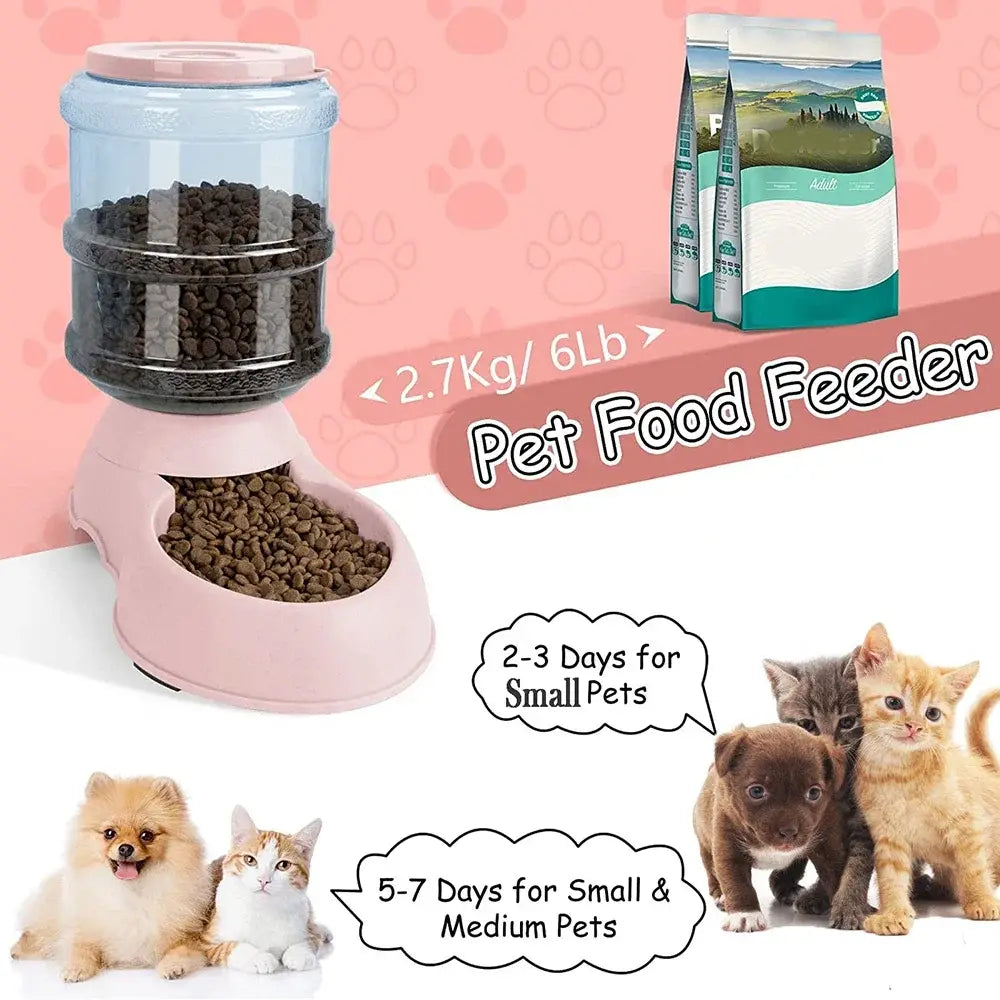 Automatic Water Dispenser Large Capacity Pet Feeder Small Dog Food Bowl Cat Feeder Drinking Bowl Pet Feeding Drinker