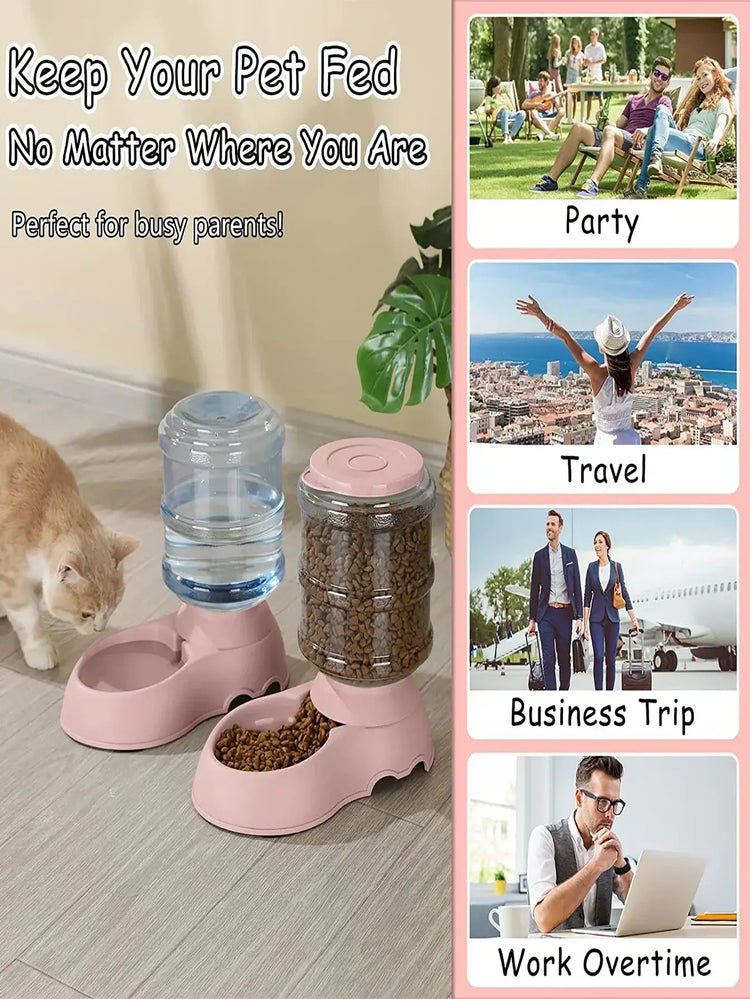 Automatic Water Dispenser Large Capacity Pet Feeder Small Dog Food Bowl Cat Feeder Drinking Bowl Pet Feeding Drinker