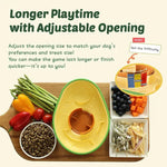 Avocado Training Pet Automatic Feeder Non-Spill Treat Dispensing Wobble Toys for Dogs cats slow feeder bowl - green