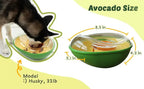 Avocado Training Pet Automatic Feeder Non-Spill Treat Dispensing Wobble Toys for Dogs cats slow feeder bowl - green