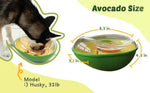 Avocado Training Pet Automatic Feeder Non-Spill Treat Dispensing Wobble Toys for Dogs cats slow feeder bowl - green