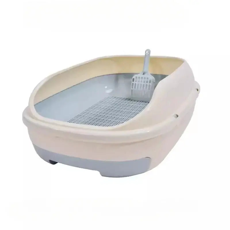 Bac à litière double à tiroir grillagé - L 63x45x21.5cm / Grey Blue / China Mainland