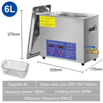 Bain de nettoyage chauffant à ultrasons - 6L / US