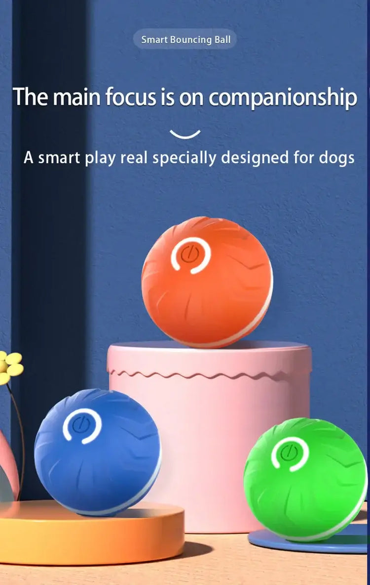 Balle intelligente à rebond automatique pour animaux