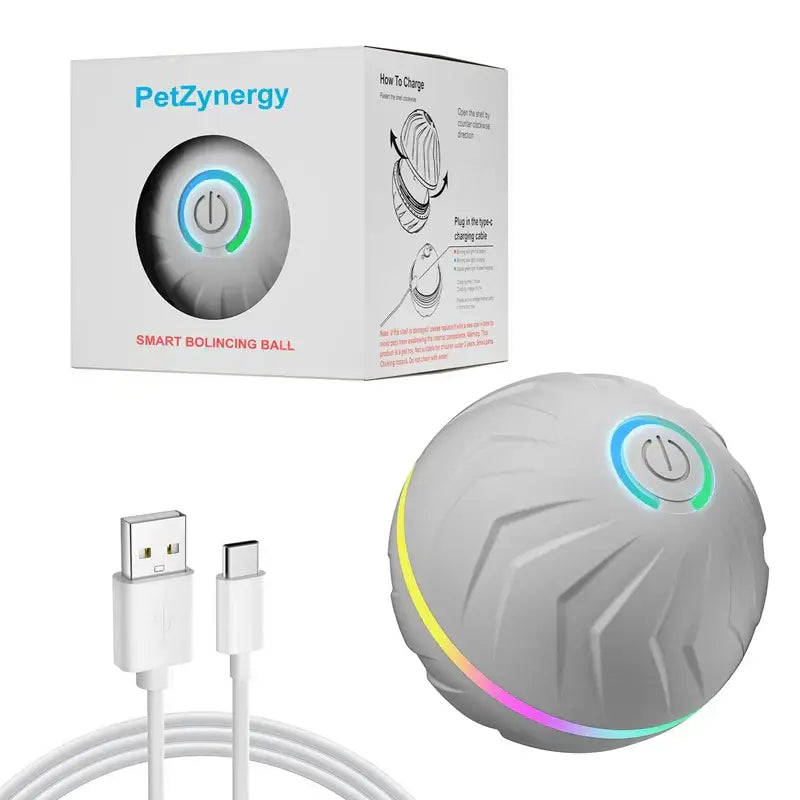 Balle intelligente à rebond automatique pour animaux - Grey