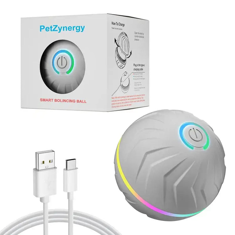 Balle intelligente à rebond automatique pour animaux - Grey