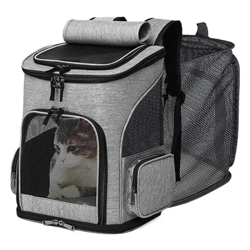 Breathable Pet Cat Carrier - Grey