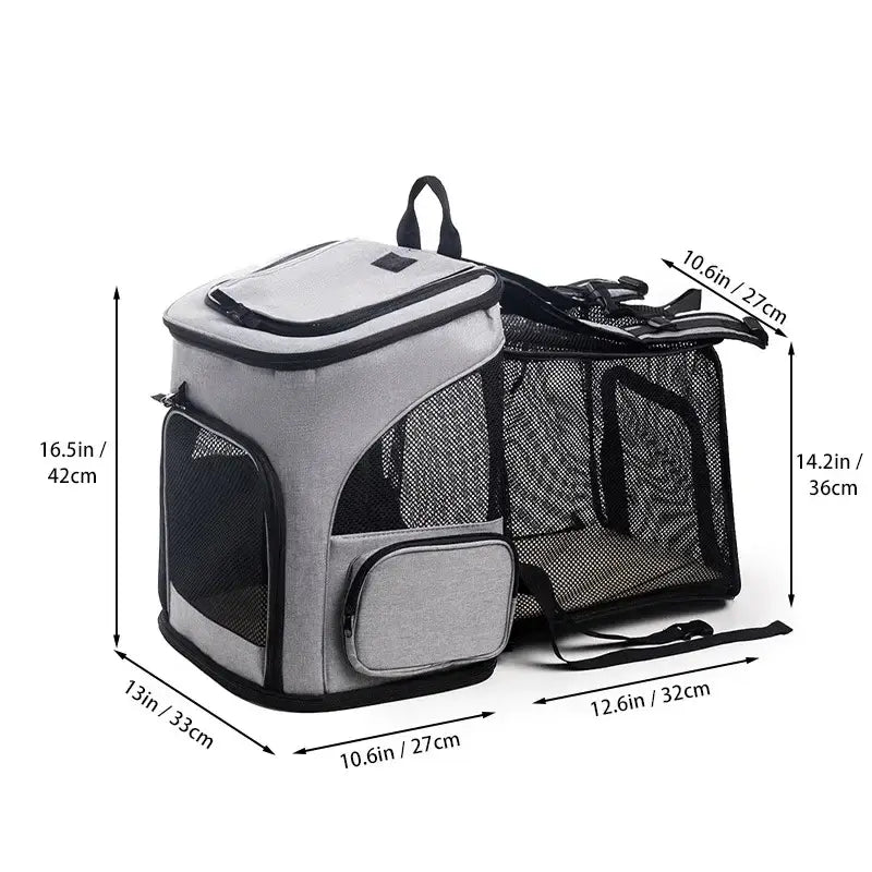 Breathable Pet Cat Carrier - Grey