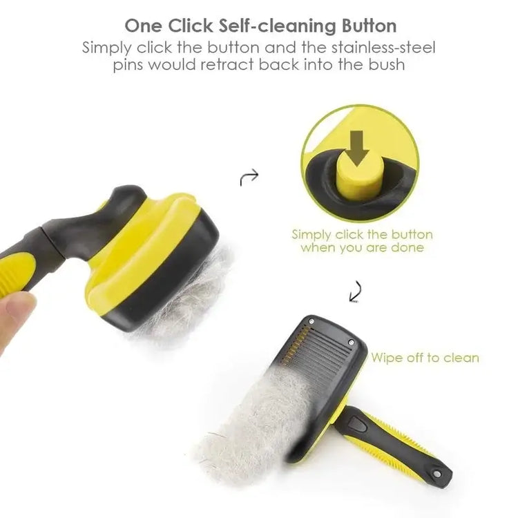 Brosse autonettoyante pour poils d’animaux