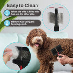 Brosse double face pour animaux - Black / Pet brush