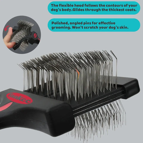 Brosse double face pour animaux - Black / Pet brush