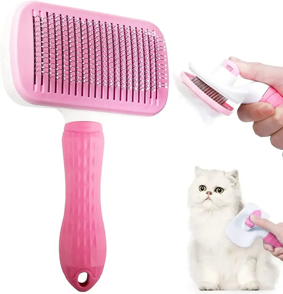 Brosse pour enlever les poils de chien - Square Pink / XSold