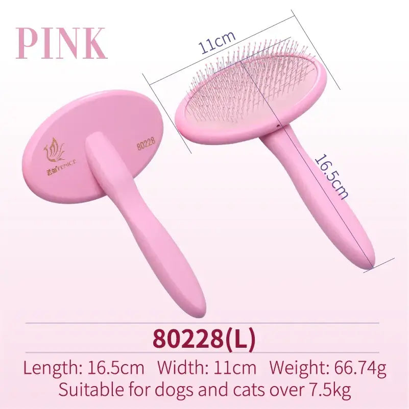 Brosse pour poils d’animaux Fenice - L pink