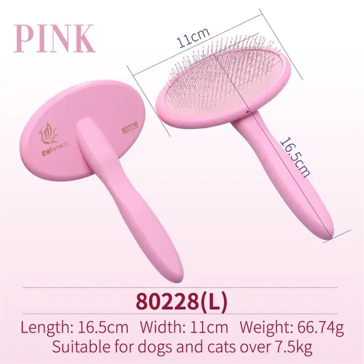 Brosse pour poils d’animaux Fenice - L pink