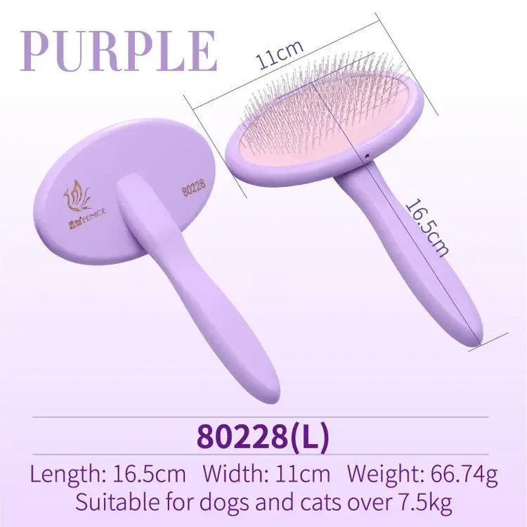 Brosse pour poils d’animaux Fenice - L purple