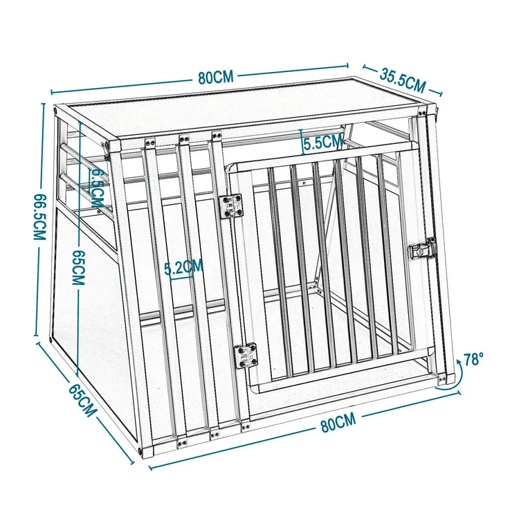 Cage de transport en aluminium pour chiens