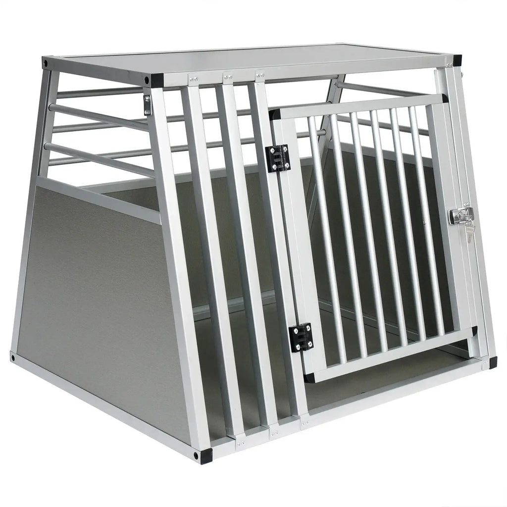 Cage de transport en aluminium pour chiens - Silver / GERMANY