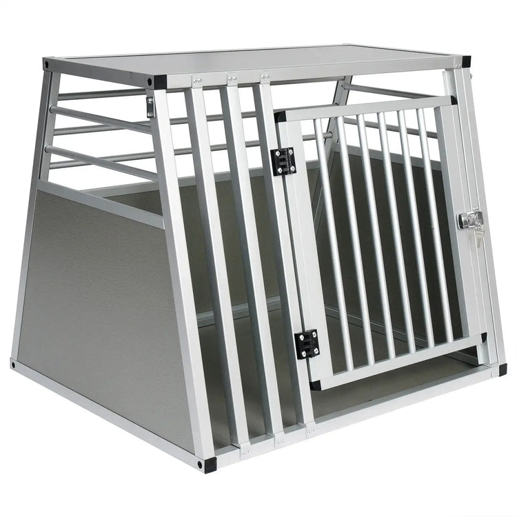 Cage de transport en aluminium pour chiens - Silver / GERMANY