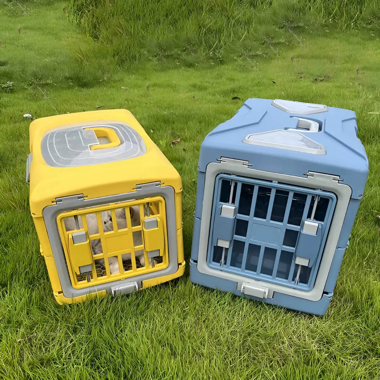 Pet Supplies Car Portable Cat Cage Portable Foldable Flight Case Breathable Kennel For Outing Pet Check-in Box