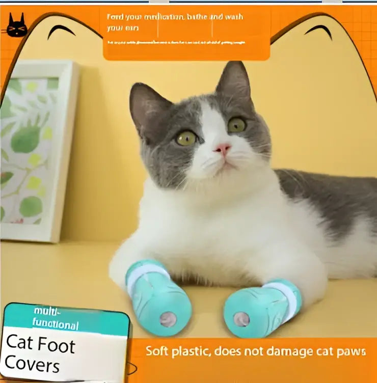 Cat foot anti-scratch and anti-bite cat headgear bath and nail clipping handy gadget injections feeding medicine beauty,