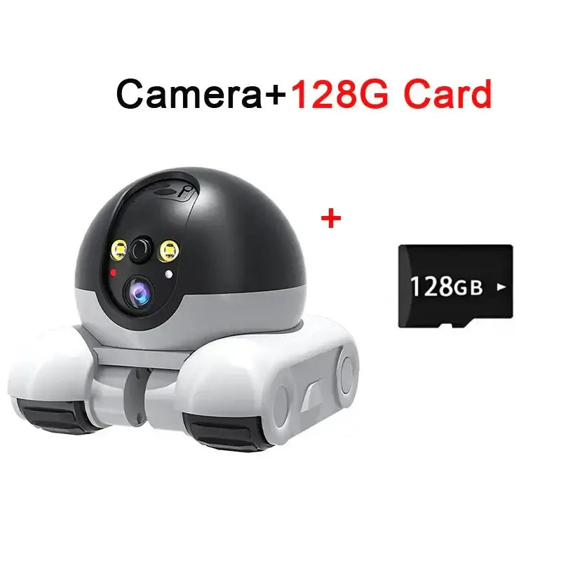 Caméra robot double objectif pour bébés et animaux - With 128G Card / US Plug