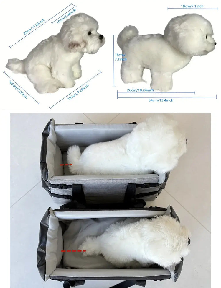 Car Pet Seat Leather For Small Dogs Cat Safety Travel Central Control Cat DogBed Transport Dog Carrier Protector